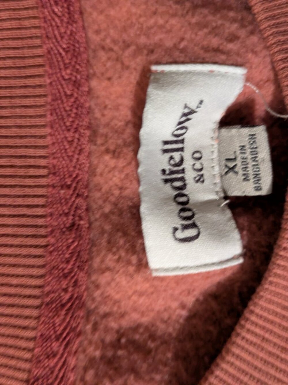 Goodfellow Mens Crewneck Sweatshirt XL Terracotta